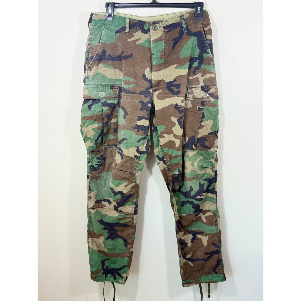 Vintage 1998 US Military Men's Medium M81 Woodland Camo BDU Ripstop Cargo Pants